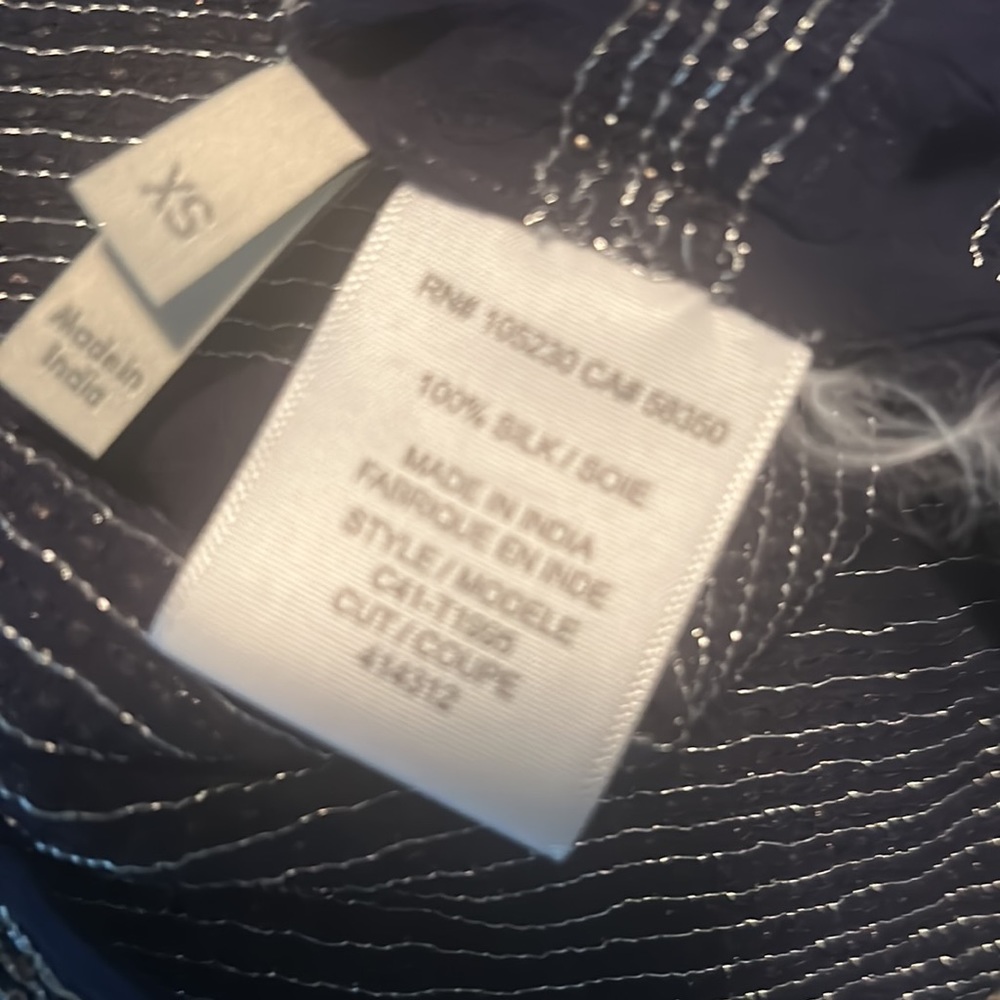 Joie Silk/ Beaded Long Sleeve / Deep Royal Blue with Silver and Matte Gold - Picture 5 of 6